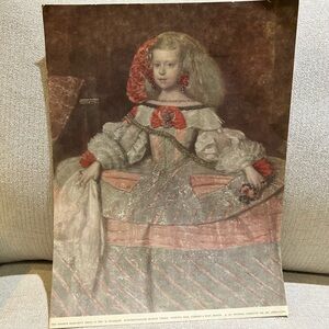1937 The Infanta Margarita Teresa in Red by Velasquez Print